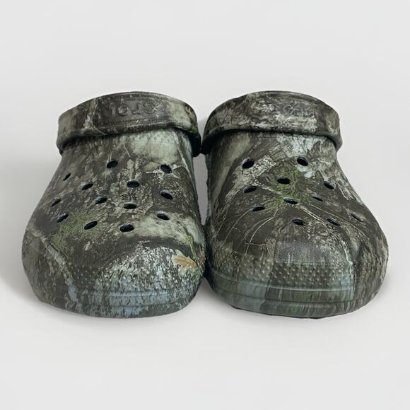 Crocs Realtree APX Lined Classic Camo Clog Men 10 Women 12 Camouflage New Green - Picture 2 of 9